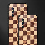 aesthetic bear pattern brown edition glass case for vivo v15 pro image-2