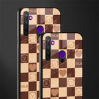 aesthetic bear pattern brown edition glass case for realme 5 image-2
