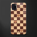 aesthetic bear pattern brown edition glass case for samsung galaxy a31 image