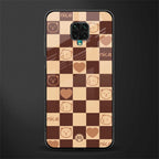 aesthetic bear pattern brown edition glass case for poco m2 pro image