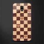 aesthetic bear pattern brown edition glass case for redmi 8a image