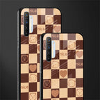aesthetic bear pattern brown edition glass case for realme x2 image-2