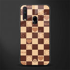 aesthetic bear pattern brown edition glass case for vivo y12 image