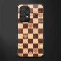 aesthetic bear pattern brown edition back phone cover | glass case for samsung galaxy a53 5g