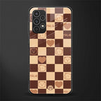 aesthetic bear pattern brown edition back phone cover | glass case for samsung galaxy a13 4g