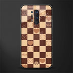 aesthetic bear pattern brown edition glass case for oneplus 8 pro image