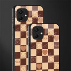 aesthetic bear pattern brown edition back phone cover | glass case for samsung galaxy a04