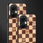 aesthetic bear pattern brown edition back phone cover | glass case for oneplus nord ce 3 lite