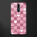 aesthetic bear pattern pink edition glass case for oppo f11 image