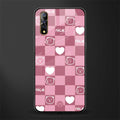 aesthetic bear pattern pink edition glass case for vivo s1 image