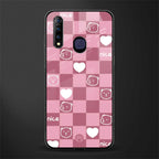 aesthetic bear pattern pink edition glass case for vivo z1 pro image