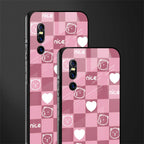 aesthetic bear pattern pink edition glass case for vivo v15 pro image-2