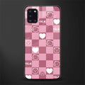 aesthetic bear pattern pink edition glass case for samsung galaxy a31 image