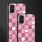 aesthetic bear pattern pink edition glass case for samsung galaxy a71 image-2