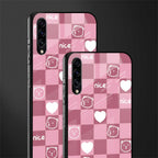 aesthetic bear pattern pink edition glass case for samsung galaxy a50s image-2