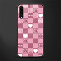 aesthetic bear pattern pink edition glass case for samsung galaxy a30s image