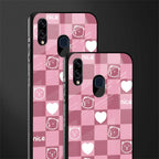 aesthetic bear pattern pink edition glass case for samsung galaxy m10s image-2