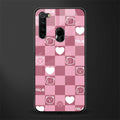 aesthetic bear pattern pink edition glass case for redmi note 8 image