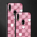 aesthetic bear pattern pink edition glass case for redmi note 7 image-2
