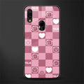 aesthetic bear pattern pink edition glass case for redmi note 7s image