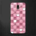 aesthetic bear pattern pink edition glass case for redmi 8a image
