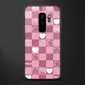 aesthetic bear pattern pink edition glass case for samsung galaxy s9 plus image