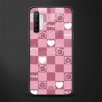aesthetic bear pattern pink edition glass case for realme x2 image