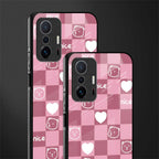 aesthetic bear pattern pink edition glass case for mi 11t pro 5g image-2