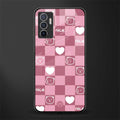 aesthetic bear pattern pink edition glass case for vivo v23e image