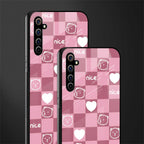 aesthetic bear pattern pink edition glass case for realme x50 pro image-2