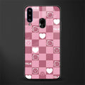 aesthetic bear pattern pink edition glass case for samsung galaxy a20s image