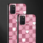 aesthetic bear pattern pink edition glass case for samsung galaxy a91 image-2