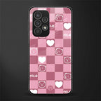 aesthetic bear pattern pink edition back phone cover | glass case for samsung galaxy a73 5g
