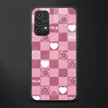 aesthetic bear pattern pink edition back phone cover | glass case for samsung galaxy a13 4g