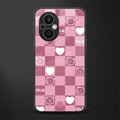 aesthetic bear pattern pink edition back phone cover | glass case for oppo f21 pro 5g