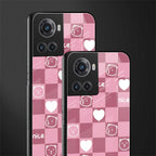 aesthetic bear pattern pink edition back phone cover | glass case for oneplus 10r 5g