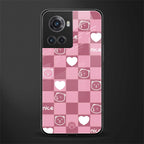aesthetic bear pattern pink edition back phone cover | glass case for oneplus 10r 5g