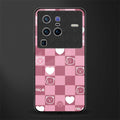 aesthetic bear pattern pink edition glass case for vivo x80 pro 5g image
