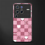 aesthetic bear pattern pink edition glass case for vivo x80 pro 5g image