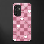 aesthetic bear pattern pink edition back phone cover | glass case for samsung galaxy a14 5g
