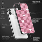 aesthetic bear pattern pink edition glass case for oppo reno 2f image-4