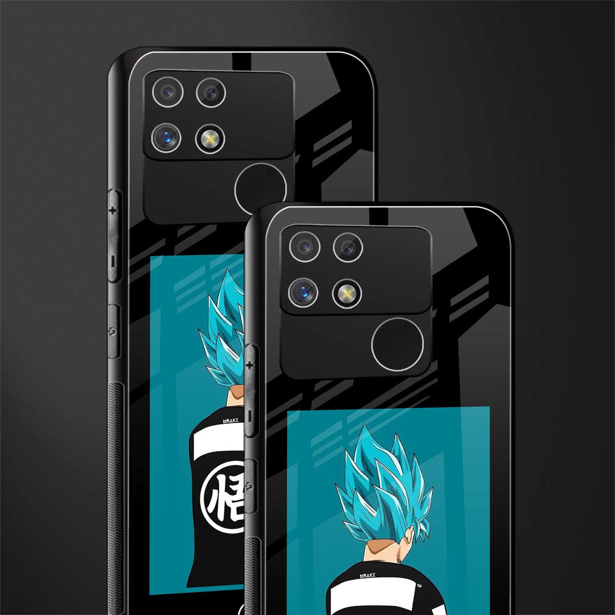 aesthetic goku back phone cover | glass case for realme narzo 50a