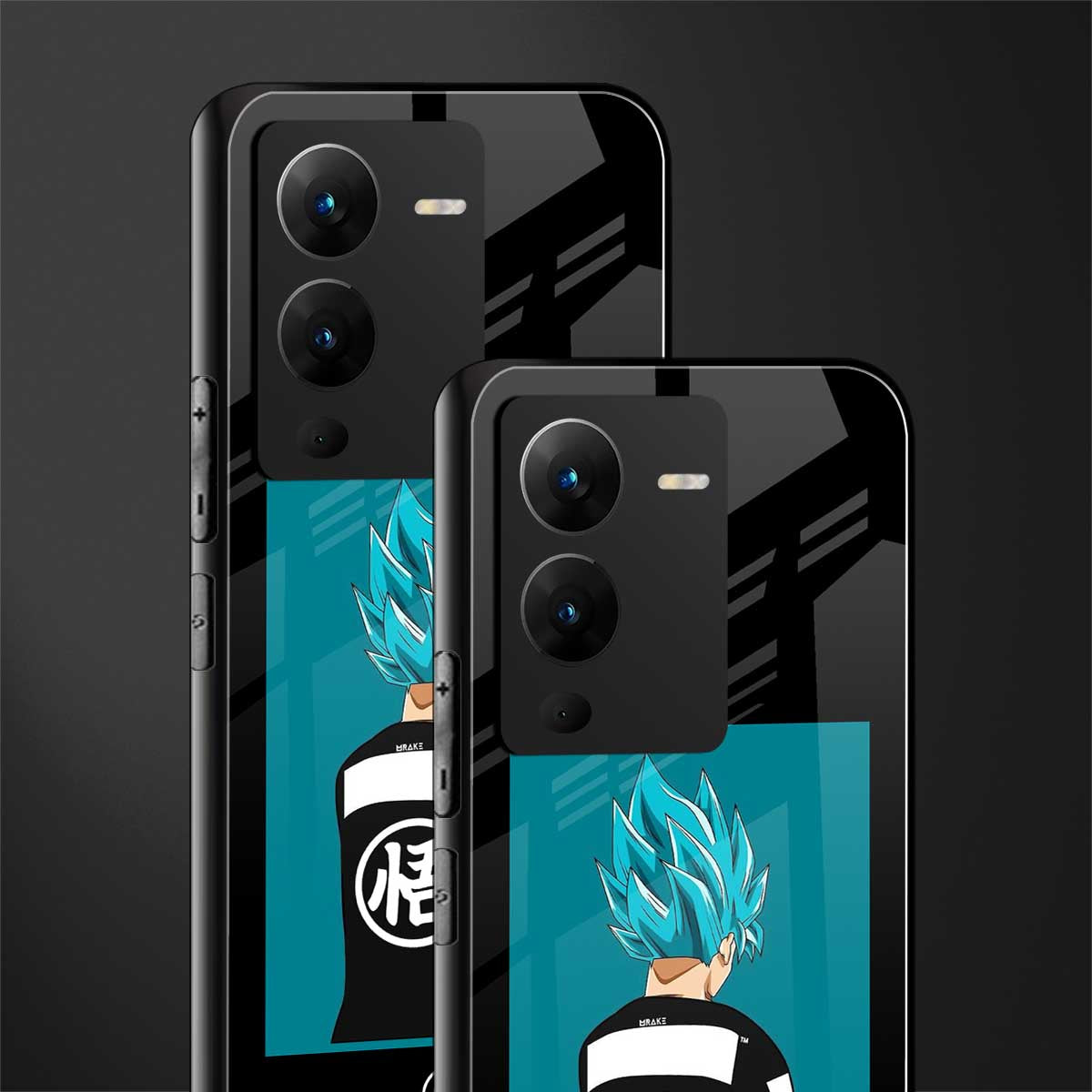 aesthetic goku back phone cover | glass case for vivo v25 pro 5g