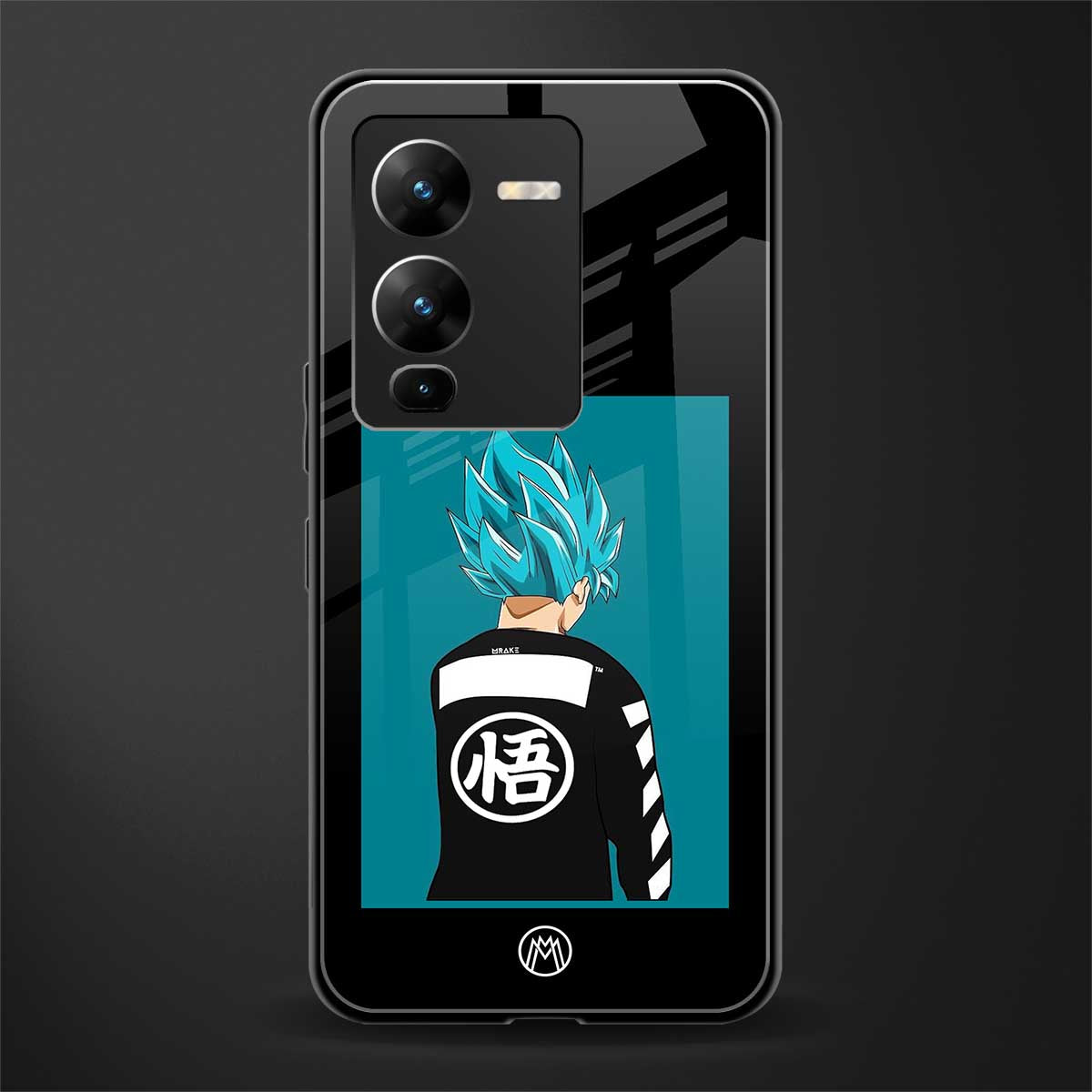 aesthetic goku back phone cover | glass case for vivo v25 pro 5g