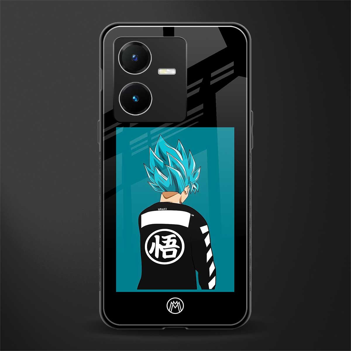 aesthetic goku back phone cover | glass case for vivo y22
