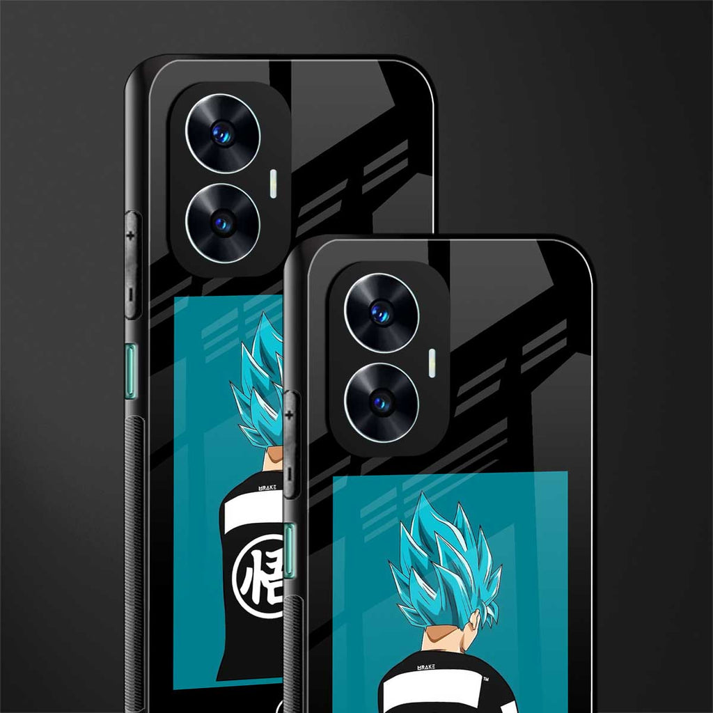 aesthetic goku back phone cover | glass case for realme c55