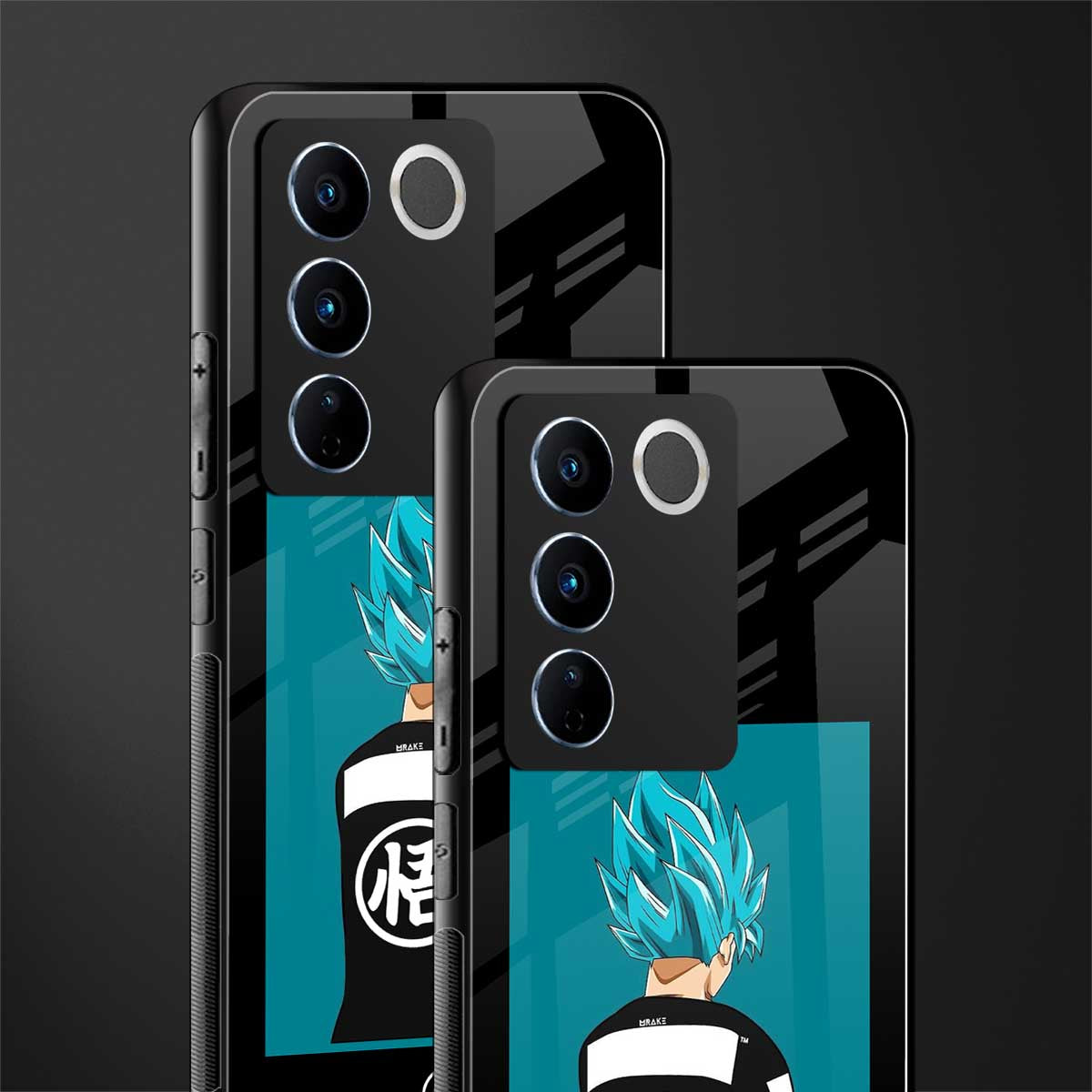 aesthetic goku back phone cover | glass case for vivo v27 pro 5g