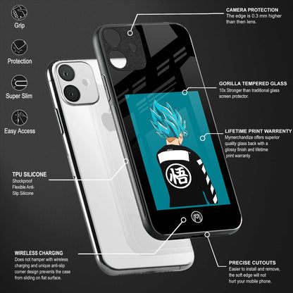 aesthetic goku back phone cover | glass case for vivo v25-5g
