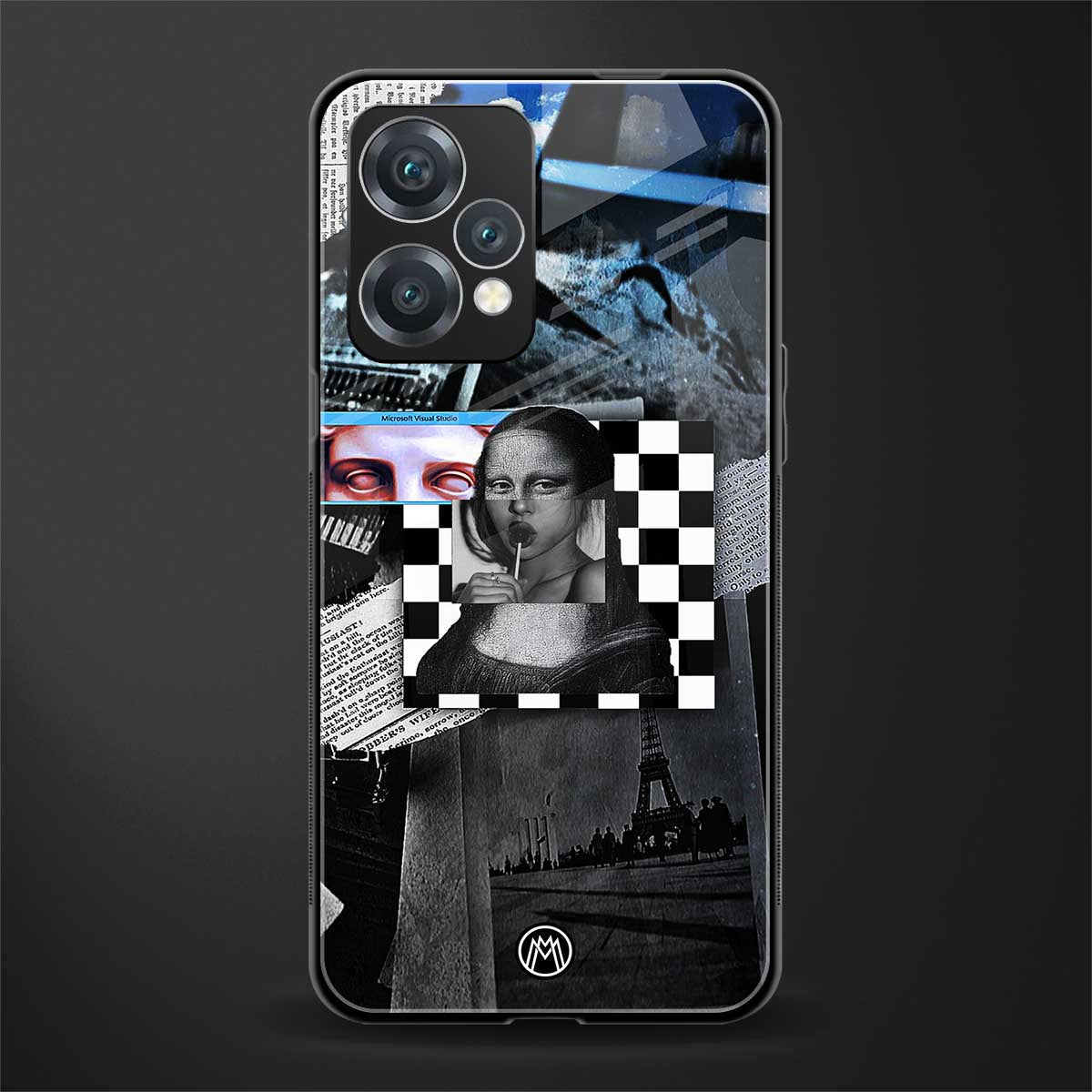 aesthetic mona lisa art back phone cover | glass case for realme 9 pro 5g