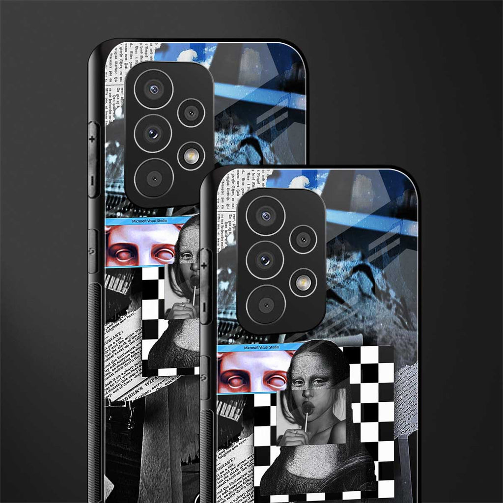 aesthetic mona lisa art back phone cover | glass case for samsung galaxy a73 5g